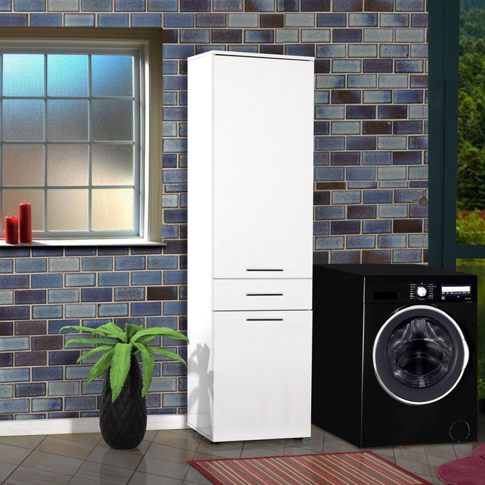 Hanah Home Armario Multiusos Blanco con Estantes y Cajón Adr-621-Pp-1